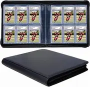 60 Pockets Graded Card Binder, Toploading PSA Slab Holder Album, PU Leather Storage, Premium 6 Pocket PSA Album With Sleeves (Black)