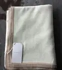 Alicia Adams 100% Baby Alpaca Knit Throw - Cream and Taupe – Ret. $495 – NEW
