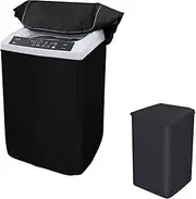Portable Washing Machine Cover,Top Load Washer Dryer Cover, Washing Appliance Protector(Black) (XL-W23D26H37)