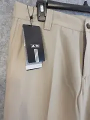 Adidas Climalite Pants Mens 34x32 Golf Khaki Active Stretch Comfort Flat NEW