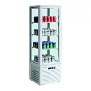 Thermaster Four-Sided Upright Beverage Display Fridge Ivory-White - Countertop Display Fridges (LSC235) - LSC235