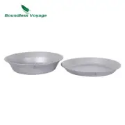 Titanium Pan Bowl Set with Carry Bag Outdoor Camping Dish Plate Tableware