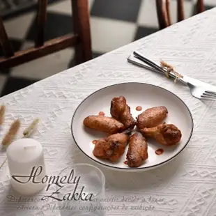【Homely Zakka】北歐創意簡約黑邊Black系列陶瓷餐具_小圓飯碗x2件組(飯碗 湯碗 餐具 餐碗 盤子 器皿)