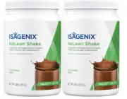 2 x Isagenix IsaLean Shake Nutritional Meal Replacement Chocolate Mint flavour