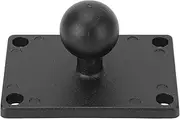 1 Inch Ball Mount Universal Aluminum Alloy AMPS Square Plate, Compatible with RAM Mounts B Size Ball Double Socket Arms, Industry Standard AMPS Hole Patterns, Non Slip Rubber