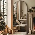 Full Length Mirror, 59"x18" Oversized Arched Mirror Large Standing Mirror,