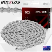 BUCKLOS ​BC11 11-Speed 116 Link Bike Chain MTB/Road fit KMC/SHIMANO/SRAM Silver