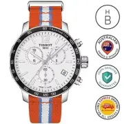 New Tissot Mens Watch Quickster OKC Thunder Chrono Nato Strap T0954171703714