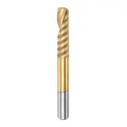 6mmx25mm Titanium Plated High Speed Steel Single Flute End Mill Bit 60mm Length