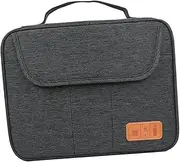 Travel Electronics Storage Pouch Cable Organizer Bag for Outdoor Use Fits Double Phones Tablet Lightweight with Handle for Easy Carrying
