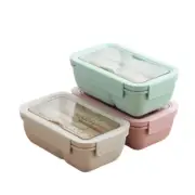 Kids Food Container Storage w/2 Compartment for Adult Leakproof Bento Lunch Box