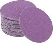 X AUTOHAUX 50 Pcs Car Wood Sanding Discs Smoothing Hook & Loop Sandpaper for Woodworking, Automotive Refinishing 3.94" 60 Grit Purple Aluminum Oxide