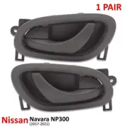 Fits Nissan X-TRAIL 14-17 Navara D23 2015 - '21 Pair Inner Handle Door Grey (for: Nissan)