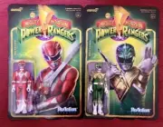 2 Piece Set ReAction Mighty Morphin Power Rangers Red/Green Ranger Limited