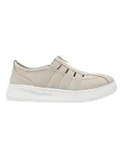 [Wide Steps] Newport Sneakers in Taupe Leather