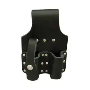 Handmade Double Adjustable Spanner Holder - Black Leather - Connell of Sheffield