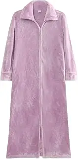 [Generic] Mens Robe Shawl Collar Wrap Style Long Sleeve Lightweight Full Length Long Fleece Bathrobe