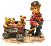 Boyds Bears And Friends Huck With Mandy Zoe And Zack Rollin' Along #227727