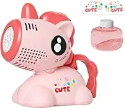 Bubble Machine for Kids | Automatic Bubble Machine,Shaking Head Portable Electric Maker with Light for Kids Parties Birthday Toddler Boys Girls Adults