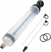 BEANPRECOY 500cc Oil Fluid Extractor & Filler Pump | Manual Vacuum Oil Change Syringe w/Hose | for Engine, Brake Fluid, Transmission Oils & Coolant | Multi-Purpose Fluid Transfer Pump