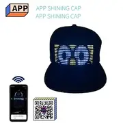 Multi-Language Bluetooth LED Smart Cap Customized Bluetooth Hat Mobile APP Control Editing LED Display Hat Led Lamp Word