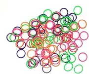 [Cayenas Corporation] 3/16" inch Orthodontic Elastic Rubber Bands 300 Pack Neon Heavy Force 4.5 oz, Rubberbands for Making Bows, Dreadlocks, Dreads, Doll Hair, Braids, Horse Mane Tail, Free Elastic Placer by Cayenas