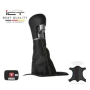 6 - gear ICT leather gear shift knob gaiter boot for Renault Megane III 3 B39 (for: Renault)