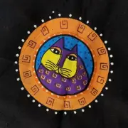 Laurel Burch Cat Motif 42” x 72” Fringe Cat Sarong / Scarf / Shawl / Halter
