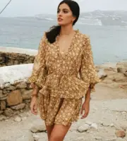 Shona Joy Dress BNWT Julia Balloon Long Sleeve Size AU 12 / US 8 Short RRP $360