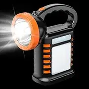 Led Work Light Rechargeable,Portable Work Light Solar-Powered with 3 Modes | 4000mAh Battery Bright Survival Flashlight, Waterproof Lantern for Garage Workshop Job Site Mechanic Backyard Outdoor