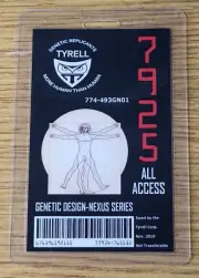 Blade Runner ID Badge-Tyrell Genetic Replicants All Access prop cosplay costume