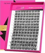 VEYESBEAUTY Lash Clusters Fluffy Individual Lash Extensions VBmuse 3D Layered Volume Eyelashes Thin & Invisible Band Wispy Lash Newbie's Five-Second Mixed Length 10-18mm