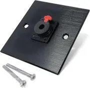 Brushed Aluminium Single 6.35mm Jack Socket D-Series Outlet Wall Faceplate – Durable Metal Plate with Screws Included