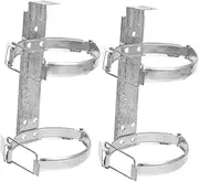 2Pcs Heavy Duty Iron Fire Extinguisher Hanger Bracket Wall Mounting Kit for Home Office Warehouse Automotive Use Durable and Convenient Fire Extinguisher Holder