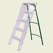 UPWONEA Household Transparent Folding Ladder, Acrylic Herringbone Ladder, Multi-Functional Ladder, Portable Five-Step Ladder, Can Be Used As A Shelf,Transparent 2