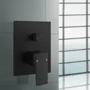 ACA Bathroom Walled Mounted Shower Diverter Mixer Tap Black