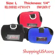 JAWS size L reel cover SHIMANO CALCUTTA TRINIDAD ACCURATE AVET Red Blue Black