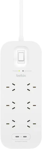 Belkin SurgePro 6-Outlet Surge Protector with Dual USB-C