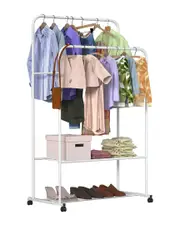 Fresh Fab Finds Rolling Garment Hanging Rack