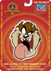 Looney Tunes Taz Logo Domed Automotive Decal Sticker Badge Emblem