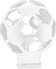 HANABASS Crystal Football Ornament Soccer Paperweight Balls Football Paperweight Soccer Ball Transparent Crystal Football Clear Crystal Football