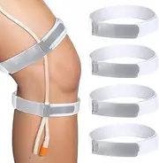 Catheter Holder 4 Pcs Urinary Legband Leg Strap Catheter Tube Holder Anti Slip Bag Comfortable Silicone Grips Stabilization Control Devices Soft Elastic Catheter Leg Bag Straps for Men Women