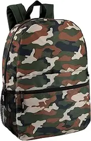 [Trail maker] Boys Printed Backpack with Pencil Pouch for School, Travel, Hiking, Camping for Kids, Camo Cool, Large, Casual Daypack