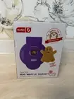 Halloween Ghost Mini Waffle Maker By Dash. Purple. 4 Inch Nonstick Surface. New