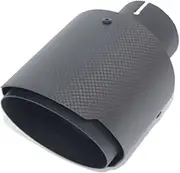 Muffler tip, 1PCS Inlet 48 51 54 57 60 63 66 70 MM To Outlet 114MM Car Styling Carbon Exhaust Tips Carbon Exhaust Muffler(76 IN 114 OUT)