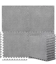 12pcs Puzzle Exercise Mat w/ EVA Foam Interlocking Tiles 48 Sq Ft GYM Home 24x24