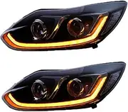 Headlights Compatible For Ford Focus 2012 2013 2014 DRL Day Running Light Head Lamp LED Bi Xenon Bulb Fog Light Tuning Focus3 Car Accessory