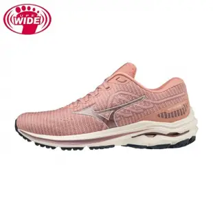 Mizuno Wave Inspire 18 Waveknit [J1GD222914 女 慢跑鞋 超寬楦 路跑 橘粉