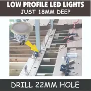 12V Outdoor Composite or timber deck use - kit of 10 Deck Lights - Low Profile