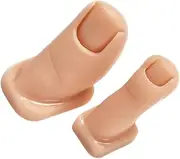 HAPINARY 2pcs Silicone Fake Toes for Acrylic Nail Practice Realistic Training Fingers for Nail Art Painting Carving Ergonomic Design Durable Flexible Practice Tool